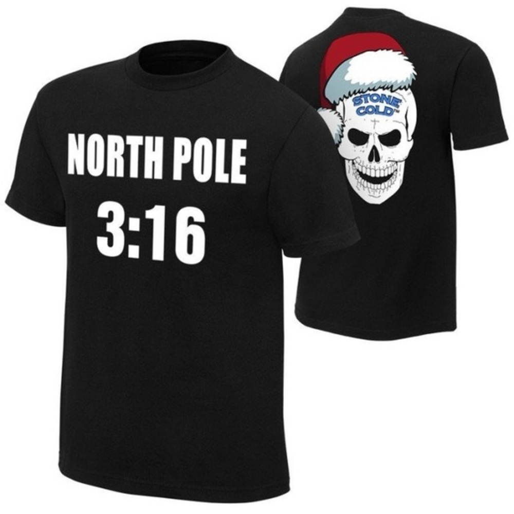 WWE Stone Cold Steve Austin North Pole 3:16 WWE Men’s Shirt Tee L Authentic